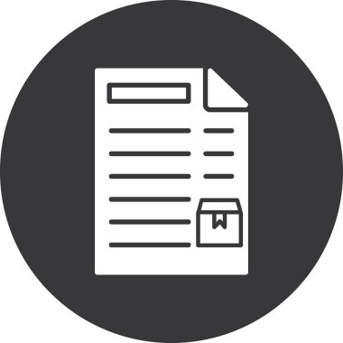 belge simgesi vektör illüstrasyonu