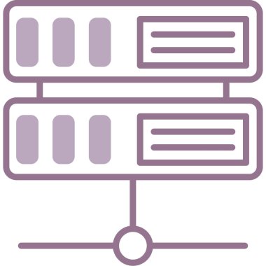 Sunucu. Web simgesi basit illüstrasyon