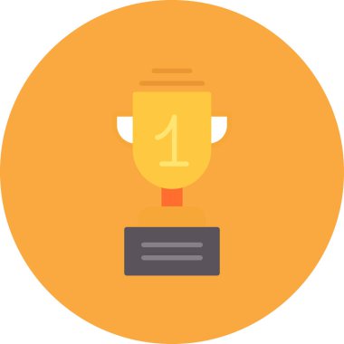 kupa düz renk simgesi.