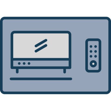 Televizyon. Web simgesi basit illüstrasyon