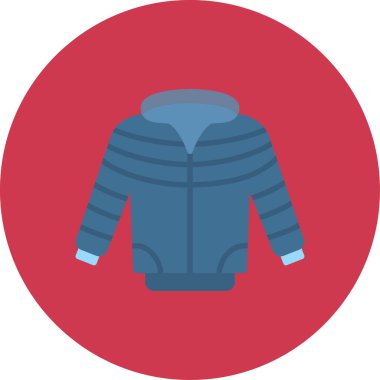 Ceket düz vektör simgesi