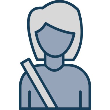 Şemsiyeli kadın, vektör illüstrasyonu