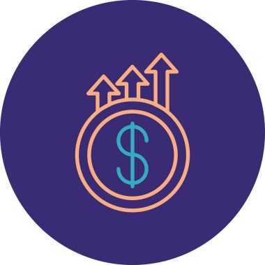 Dolar. Web simgesi basit illüstrasyon