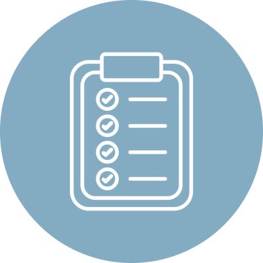 kontrol listesi simgesi vektör illüstrasyonu