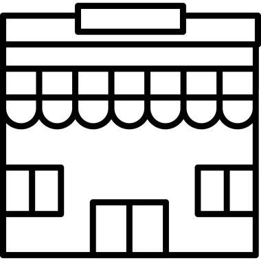 Otelde. Web simgesi basit illüstrasyon