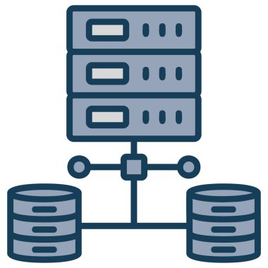 veritabanı sunucu simgesi doldurulmuş özet biçimi
