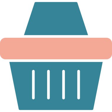 Sepet sepeti alışveriş simgesi düz stil