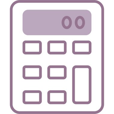 Hesap makinesi simgesi. Web için para vektör simgelerinin basit illüstrasyonu