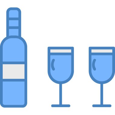 Şampanya simge vektör çizim