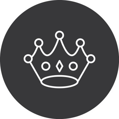 taç vektör simgesi kişisel ve ticari için basit vektör illüstrasyonu