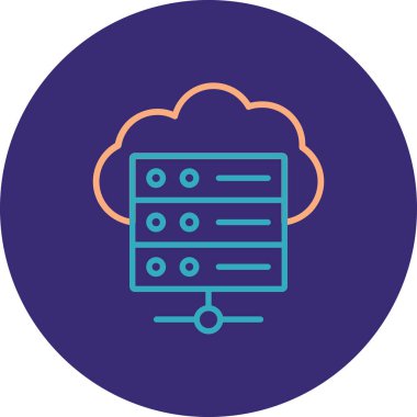 Bulut. Web simgesi basit illüstrasyon