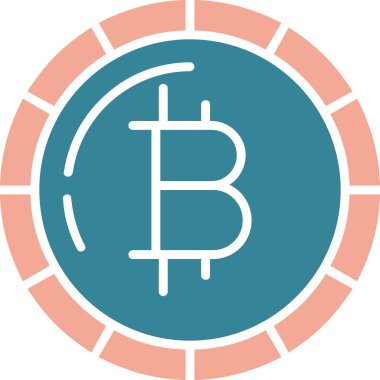 Bir bitcoin 'in vektör illüstrasyonu