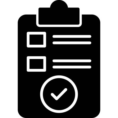 Kontrol listesi. Web simgesi basit tasarım