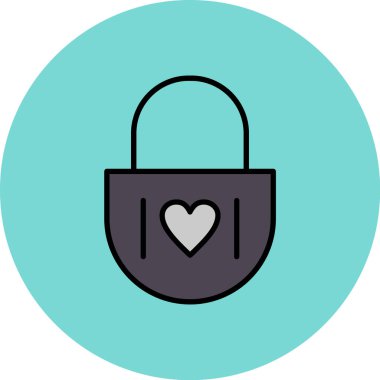 Kilit simgesinin vektör illüstrasyonu