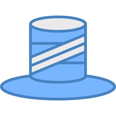 Mavi başlık simgesi. Web için kapsül vektör simgesinin çizgi film illüstrasyonu