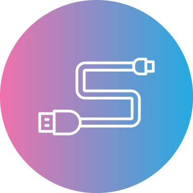 usb simge vektör illüstrasyonu