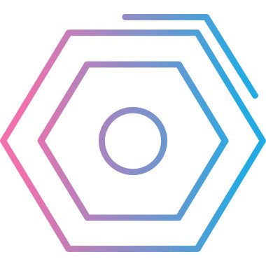 Altıgen simgenin vektör çizimi