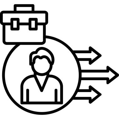 iş adamları takım çalışması simgesi ana hatlar biçiminde