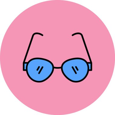 Gözlük. Web simgesi basit illüstrasyon