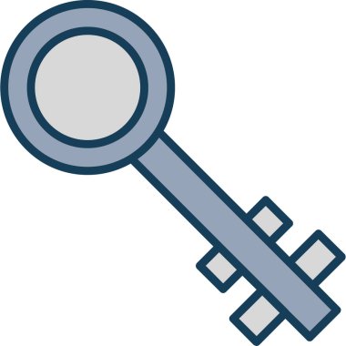 anahtar kilit güvenlik simgesi tam taslak biçimi