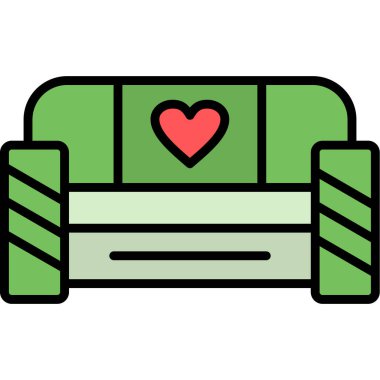 kalp simgesi, vektör illüstrasyon tasarımı