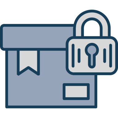 Kilit. Web simgesi basit illüstrasyon