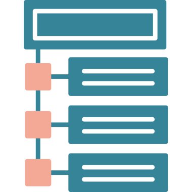 Sunucu. Web simgesi basit illüstrasyon