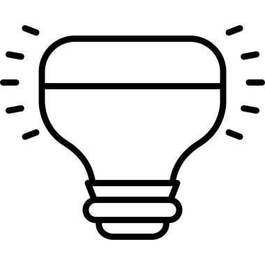 ampul simgesi vektör çizimi çizimi