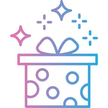 Bir hediyenin vektör illüstrasyonu