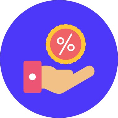 el ele tutuşma indirim simgesi, vektör illüstrasyonu