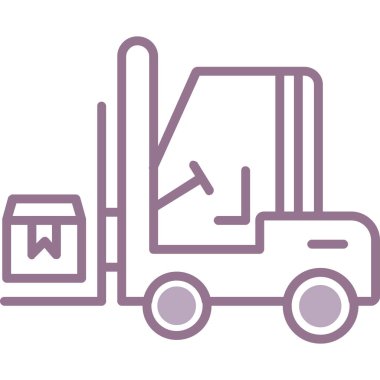 Kutu vektör simgesi dizaynlı kamyon