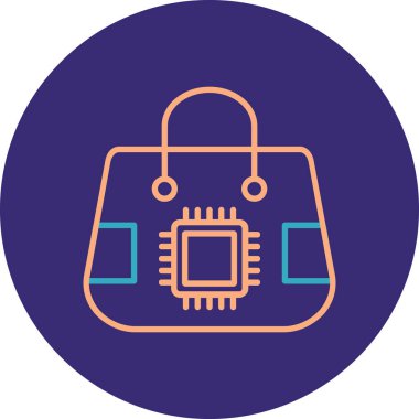 Çanta. Web simgesi basit illüstrasyon