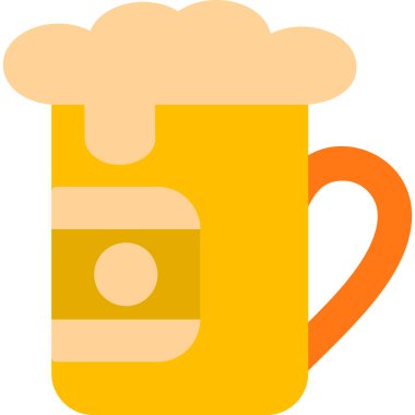 Bira, bira ikonu, düz stil.