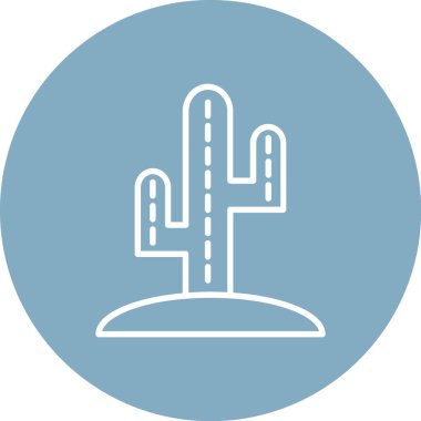 Kaktüs. Web simgesi basit illüstrasyon