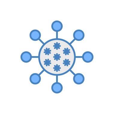 Beyaz arkaplanda kar tanesi simgesi vektörü, vektör illüstrasyonu