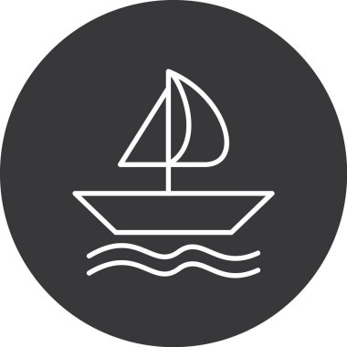 Gemi simgesinin vektör illüstrasyonu