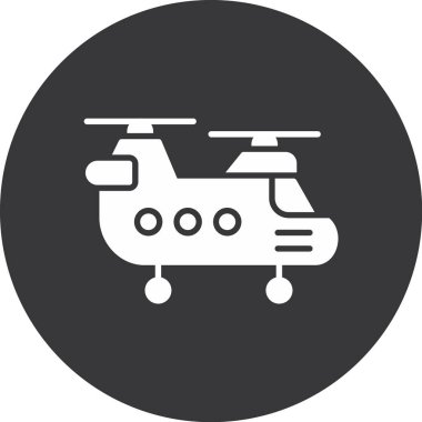 Moda stili izole edilmiş arka planda helikopter simgesi