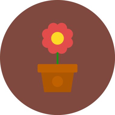 Bitki. Web simgesi basit illüstrasyon