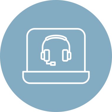 kulaklık simge vektör çizim