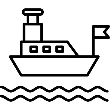 Tekne. Web simgesi basit illüstrasyon