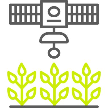 Eko enerji vektör simgesi. style is bicolor flat eco sembolu, eco green and gray color, white background