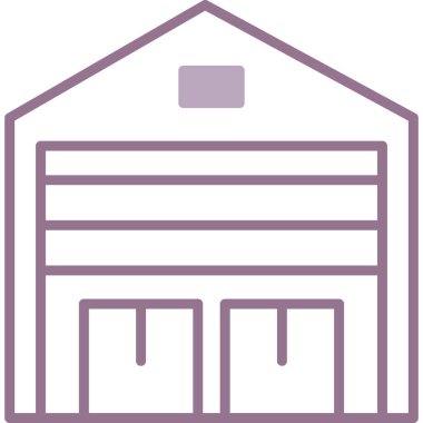 Depo vektör simgesi modern basit tasarım illüstrasyonu