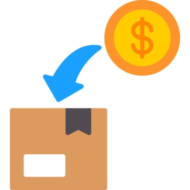 nakit dolar nakit ikonu düz stil