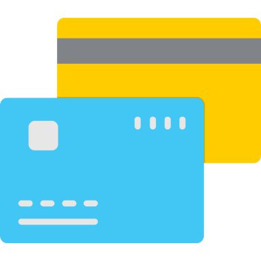 Cüzdan ikonlu kredi kartı. basit biçim