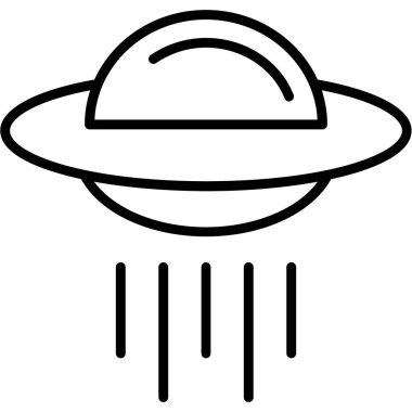 UFO vektör simgesi, basit tasarım