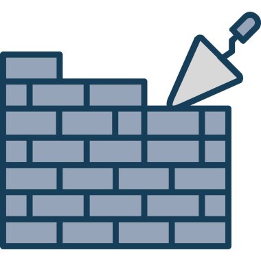 Yapı ve sanayi ikonu vektör illüstrasyonu