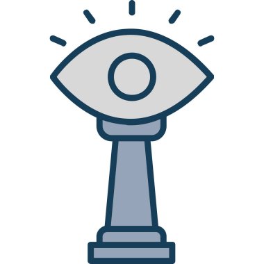 Tek bir izole göz simgesinin vektör çizimi