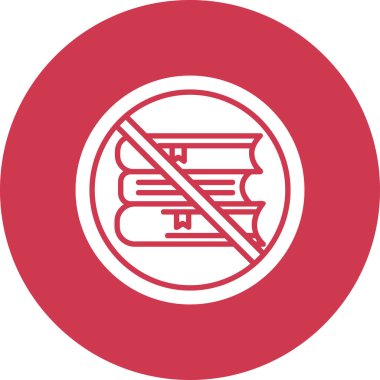 Yasak vektör illüstrasyonu, simge