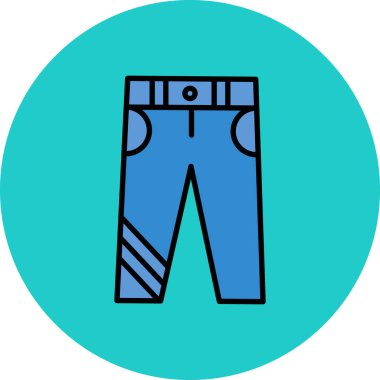 Mavi ve beyaz bir ikonun vektör illüstrasyonu