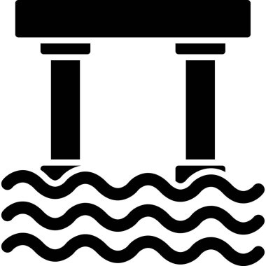 Su. Web simgesi basit illüstrasyon